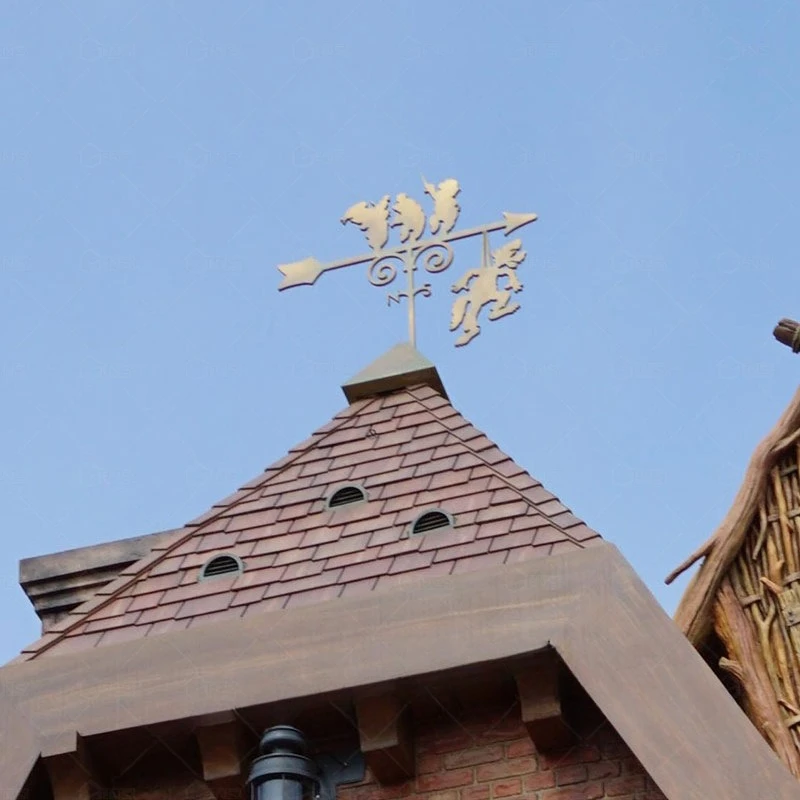 Outdoor roof wind vane is made of strong wind resistance and durability, college spire hotel office building roof decoration