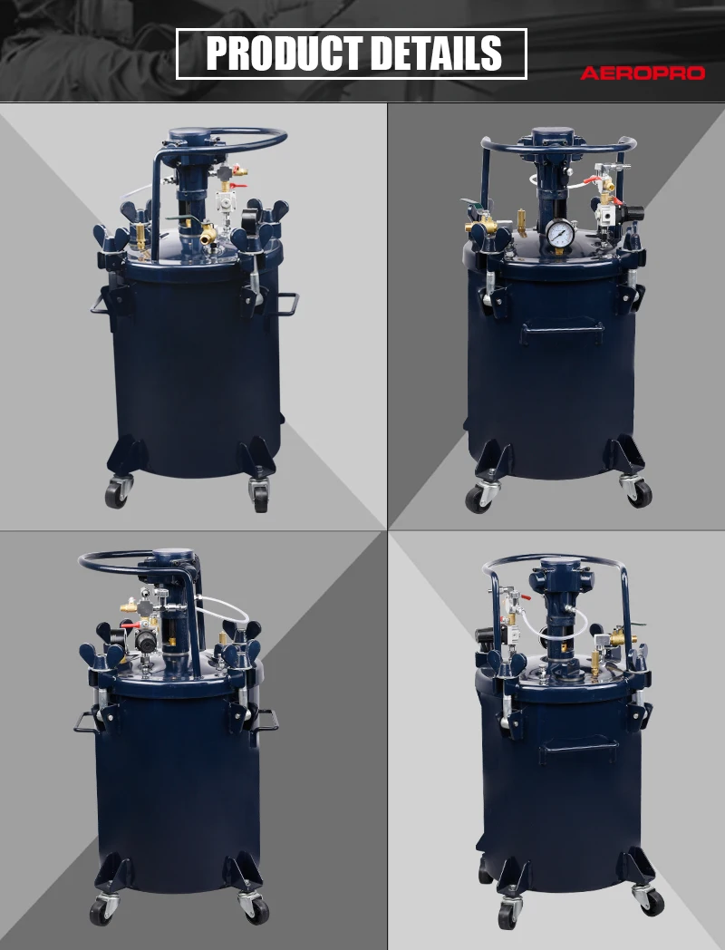 A8363A 20 Liter Gallon Pressure Paint Pot Max 30 PSI Pressure Automatic Smart Tank Paint