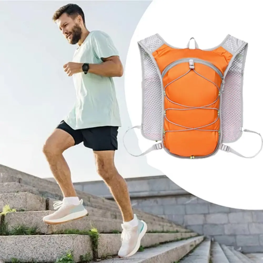 

Breathable Running Hydration Vest Ultra-light Multiple Pockets Running Hydration Bag Nylon Material Adjustable Water Backpack