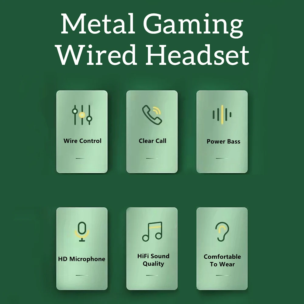 Металлические Hifi проводные наушники 3,5 мм AUX & Type-C разъем с HD микрофоном игровые музыкальные спортивные наушники бас объемный звук гарнитуры