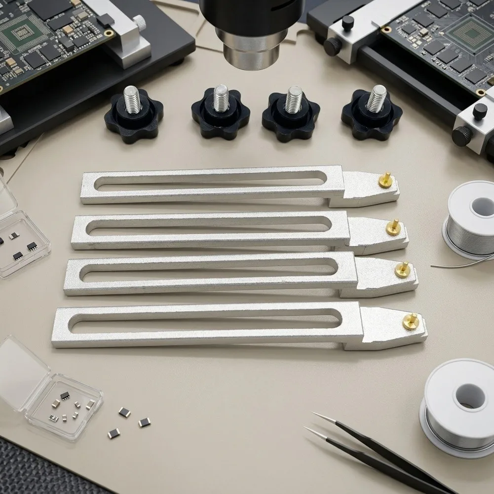 Aluminum For PCB Holder for BGA Rework Equipment 6.5x6.5x28cm Size Compatible with for m6 Handle Screws Stable Soldering Support