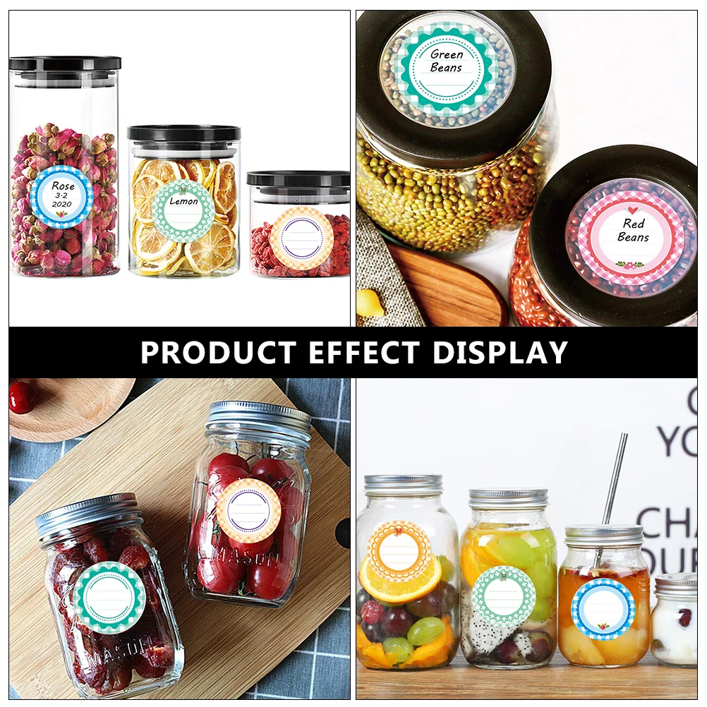 สติกเกอร์ติดกระป๋องทรงกลม 10 ชิ้น สติกเกอร์กันน้ำหลากสีสำหรับปิดผนึกขวดโหล ผนัง หน้าต่าง ใช้สำหรับติดฉลากกระป๋อง