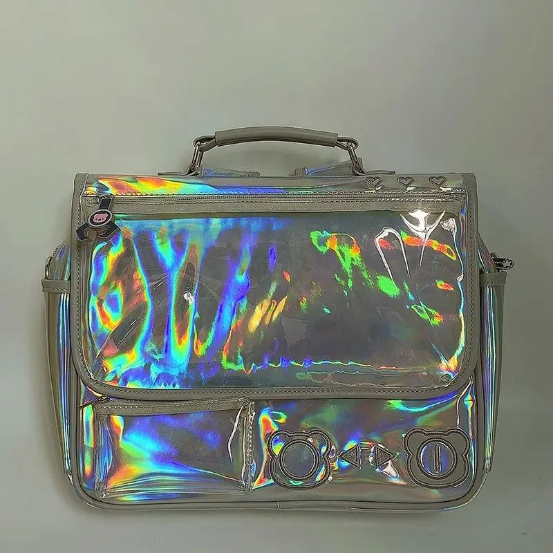 JK New Transparent Ita Bag Chic Designed Fashion Crossbody Bags for Women 2024 Popular Display Shoulder Bag PU Bolso Сумка