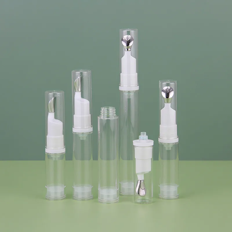 

5-15 мл пустой косметический контейнер для лосьона для массажа глаз безвоздушный многоразовый контейнер для мороженого с металлическим наконечником