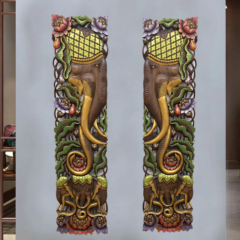 

Solid wood carving flower handicraft decoration porch partition carving board