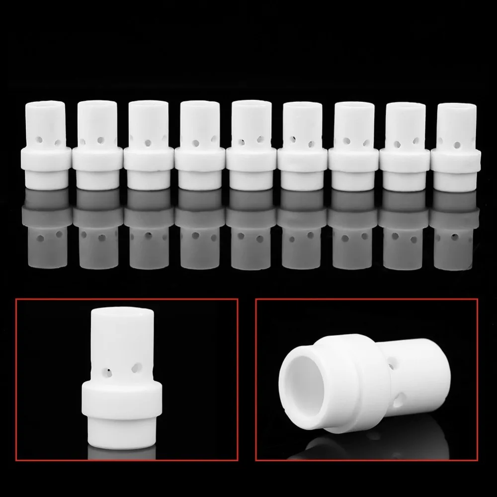 10pcs Ceramic Material Ceramic Gas Diffuser 36KD Size MIG Welding Welding Torch Consumables Welder Gas Diffuser