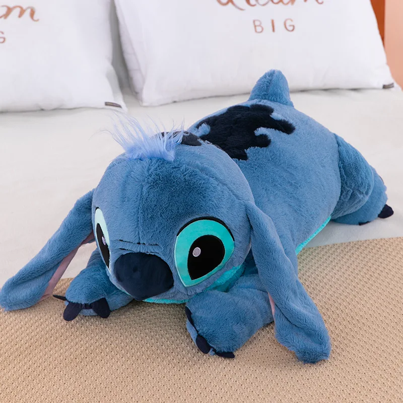 

80cm Big Size Disney Lilo And Stitch Stuffed Animals Big Plush Toy Pillow Leg Clamping Anime Doll Cute Children Birthday Gifts