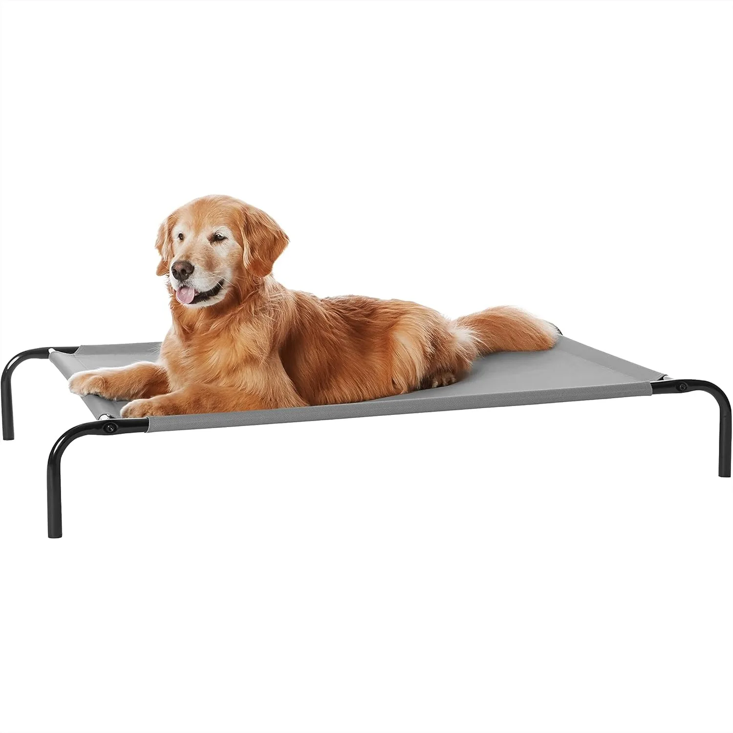 

Elevated Cooling Dog Bed With Metal Frame For Large Dogs 51 X 31 X 8 Inches Grey