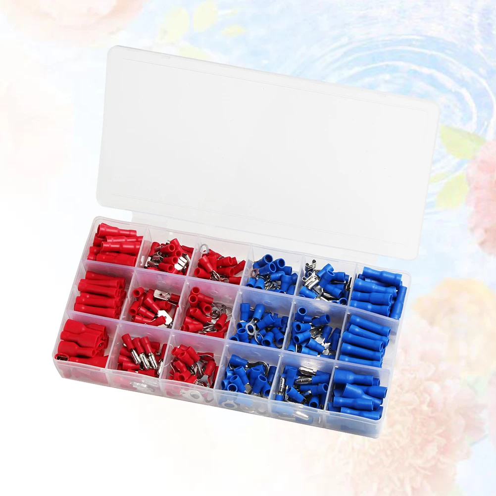 

360pcs Cold Shrink Terminal Kit Assorted Electrical Insulated Crimp Connectors Spade Ring Butt Quick Disconnect Set For Vehicle