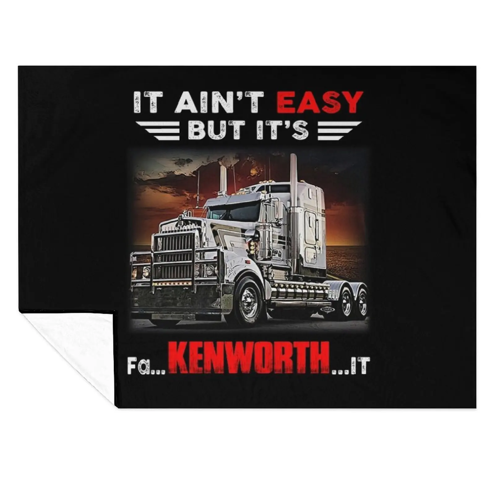 Truck It Ain&Rsquo;T Easy But It&Rsquo;S Fa Kenworth It Плед Фланелевое рождественское украшение Диваны Одеяла
