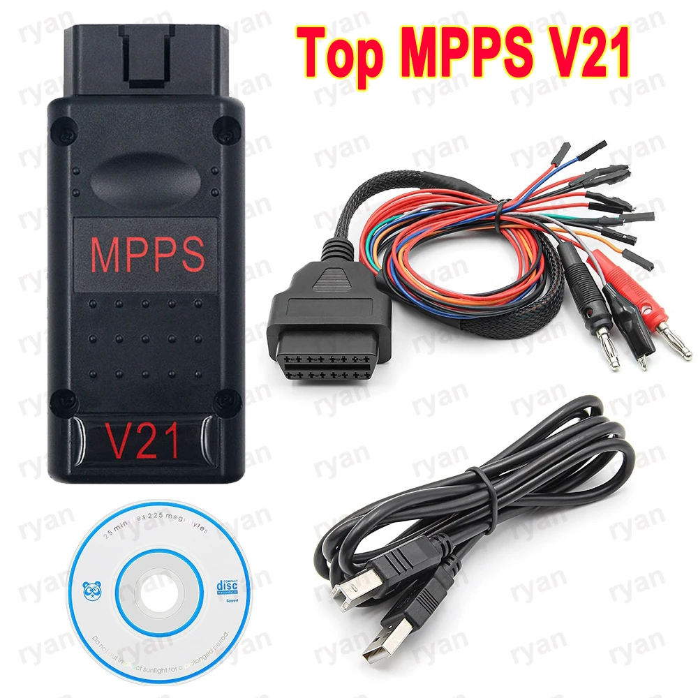 MPPS V21 Better Than MPPS V16/V18 Version V18.12.3.8 MAIN+TRICORE+MULTIBOOT With Breakout Tricore Cable Car Tool Top Quality