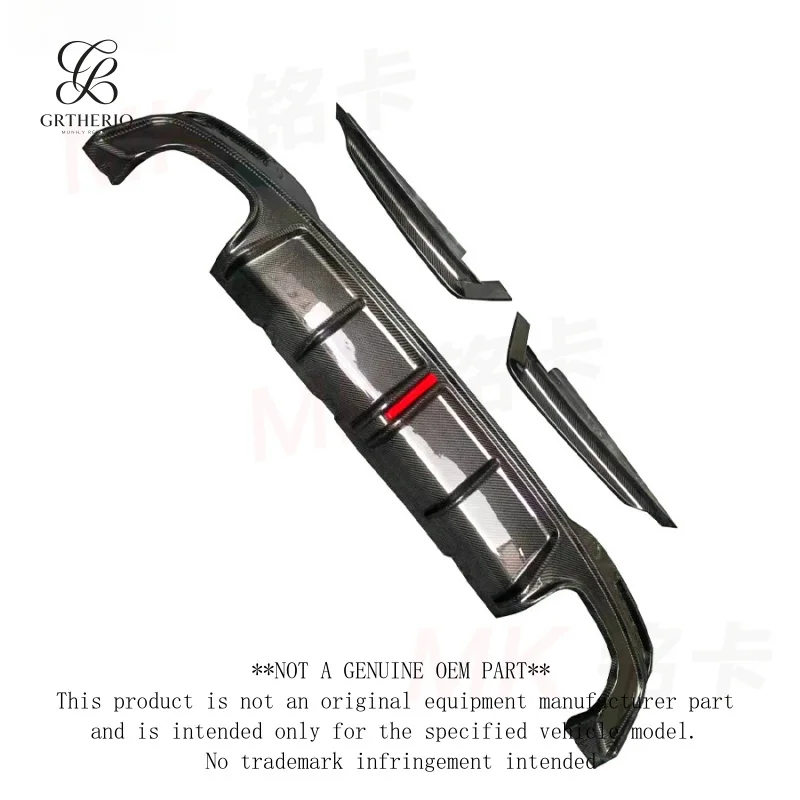 Suitable for BMW 5 Series G30 G38 M5 F90 K-style vertical bar with rear and tail lip, 2017-2022