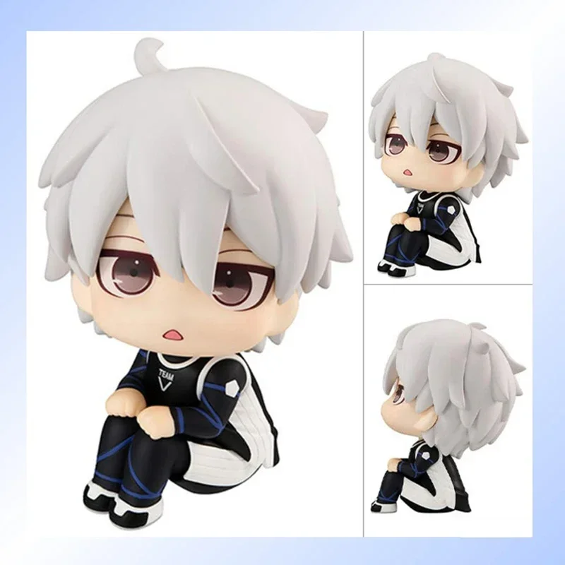 Anime Azul Fechadura Figuras, Chigiri, Hyoma, Nagi, Seishiro, Q Versão, Estatueta Ação, Modelo PVC, Desktop Decoração, Boneca Brinquedos, 10 centímetros