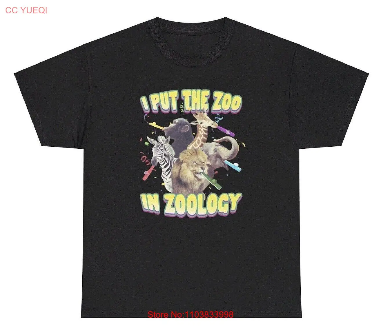 I Put The Zoo In Zoology T Shirt Funny Sayings Zoologist Animal Lover Humor Tee