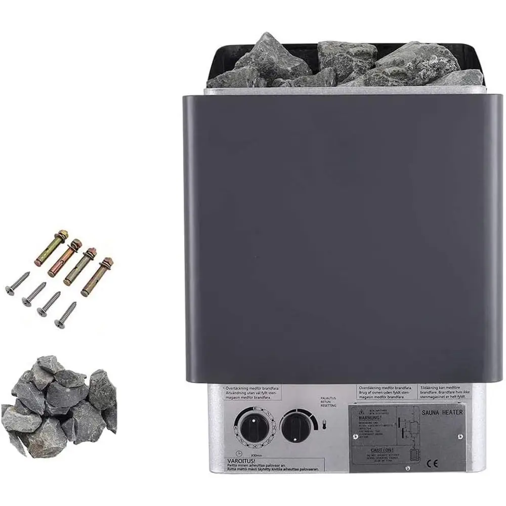 

3-киловаттный нагреватель для домашней сауны из нержавеющей стали для влажного и сухого использования - идеально подходит для личного использования или для спа-комнат в отелях