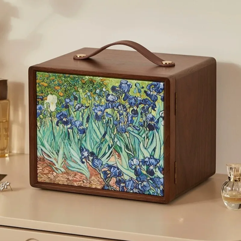 Vintage Jewelry Storage Box Luxury Necklace Organizer Case Large Capacity Bracelet Collection Boxes Creative Earring Storage Box