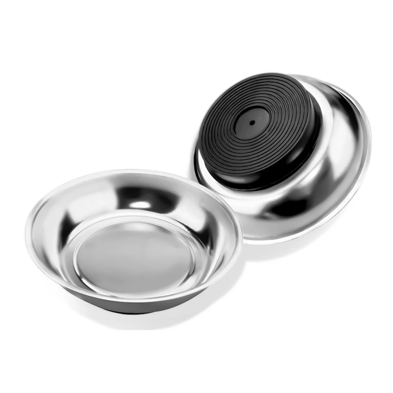 

Magnetic Tool Storage Bowl Automobile Maintenance Circular Magnetic Tray Stainless Steel Parts Bowls Portable Screw Storage Tool