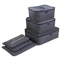 6Pcs Set Travel Organizer Storage Bags Suitcase Packing Cubes Set Cases Portable Luggage Clothes Shoe Tidy Pouch Folding