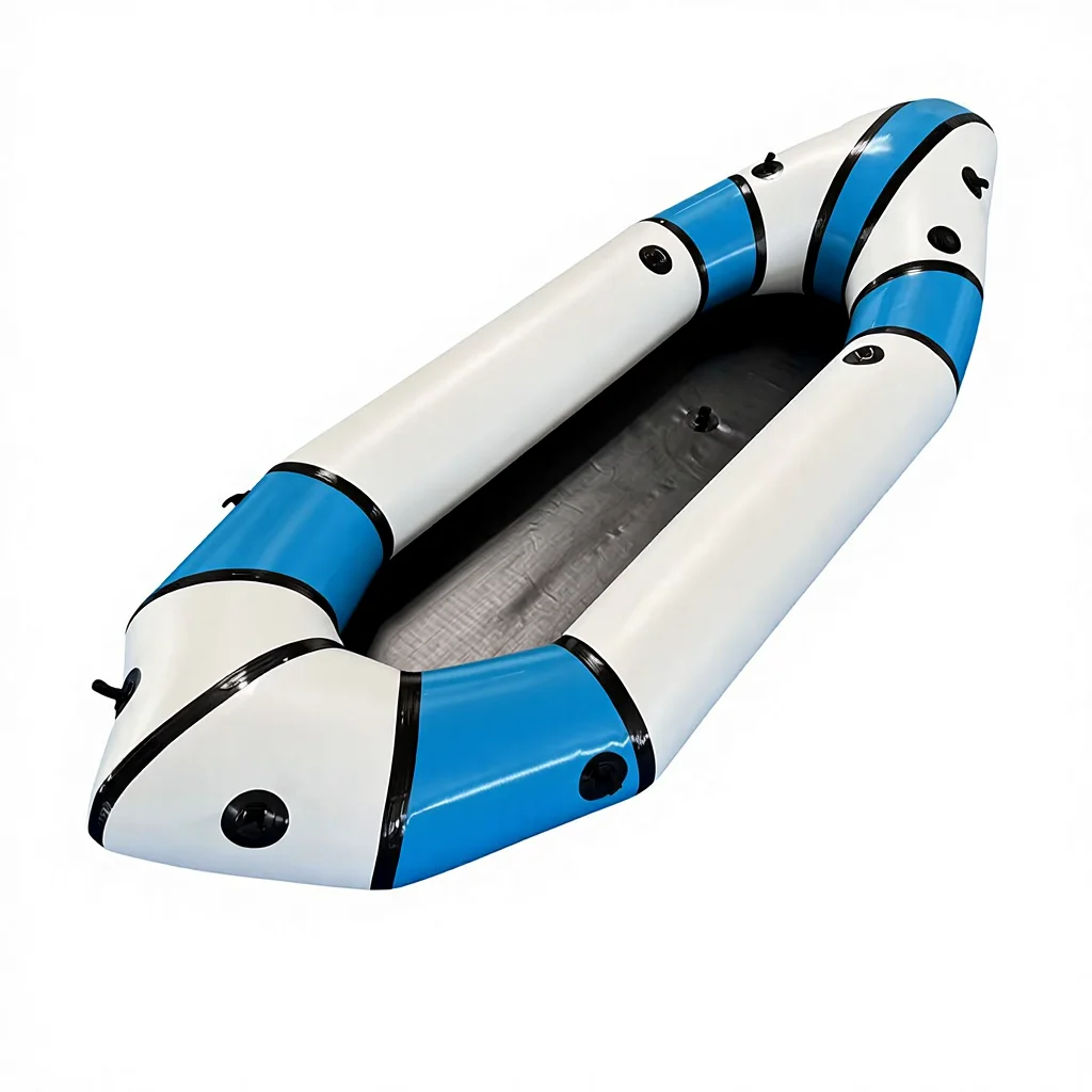 

High Quality TPU 420D 210D Ultralight Packraft Self Belling Inflatable Kayak Packraft For Lake