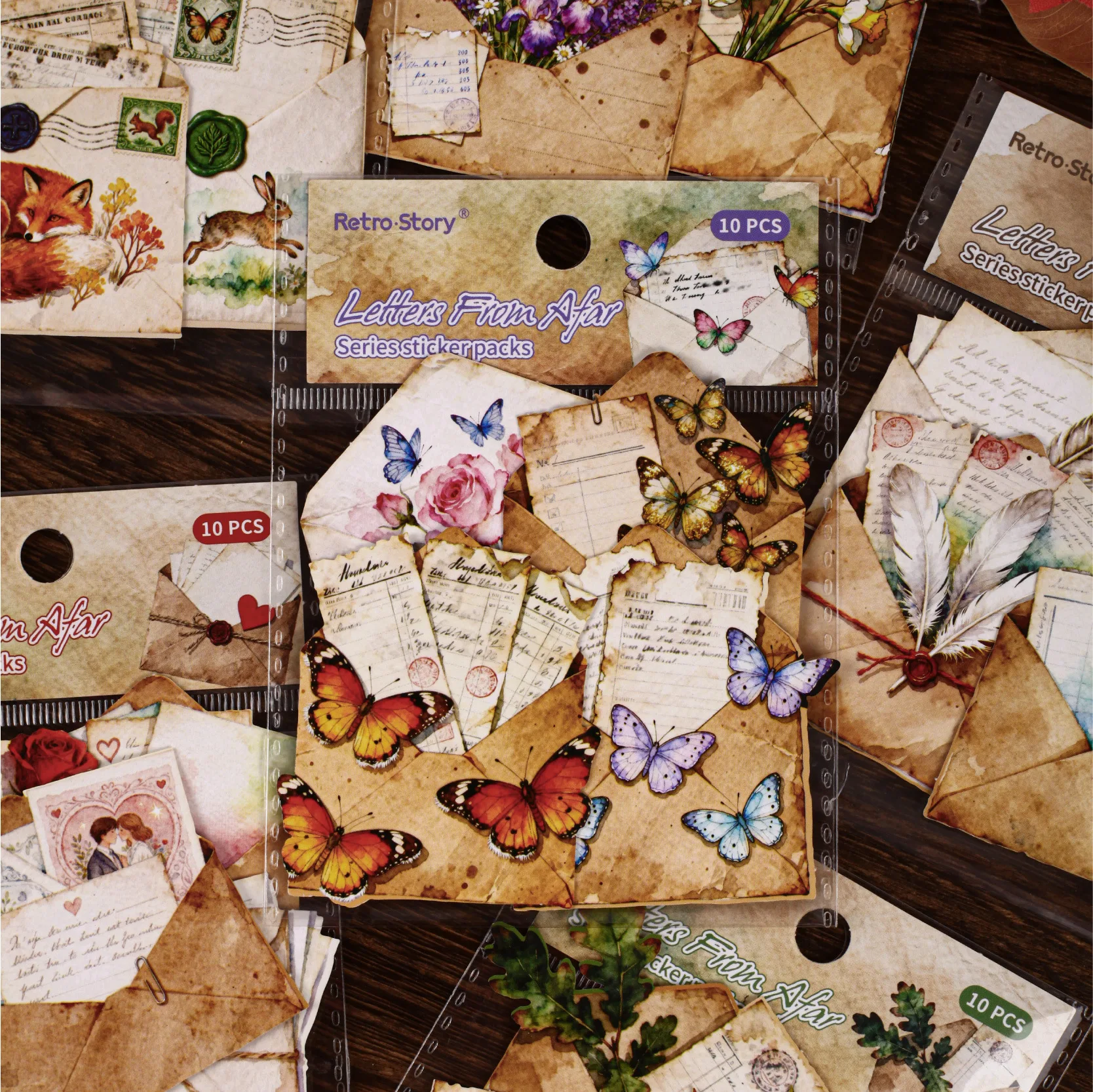 24sets/1lot Kawaii Scrapbook Stickers Letters from afar Junk Journal Gold Planner Stationery Decorative