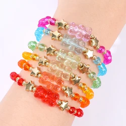 Makersland 6Pcs/set Bear Bracelet for Women Fashion Jewelry for Ladies Girls Gifts Bohemia Multi Layer Beads Bracelet Women