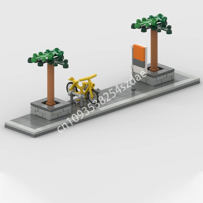 

105 шт. MOC Melbourne, модульный автобус остановки 1, модульные здания, строительные блоки, пластиковая идея для творчества, креативная рождественская игрушка в подарок