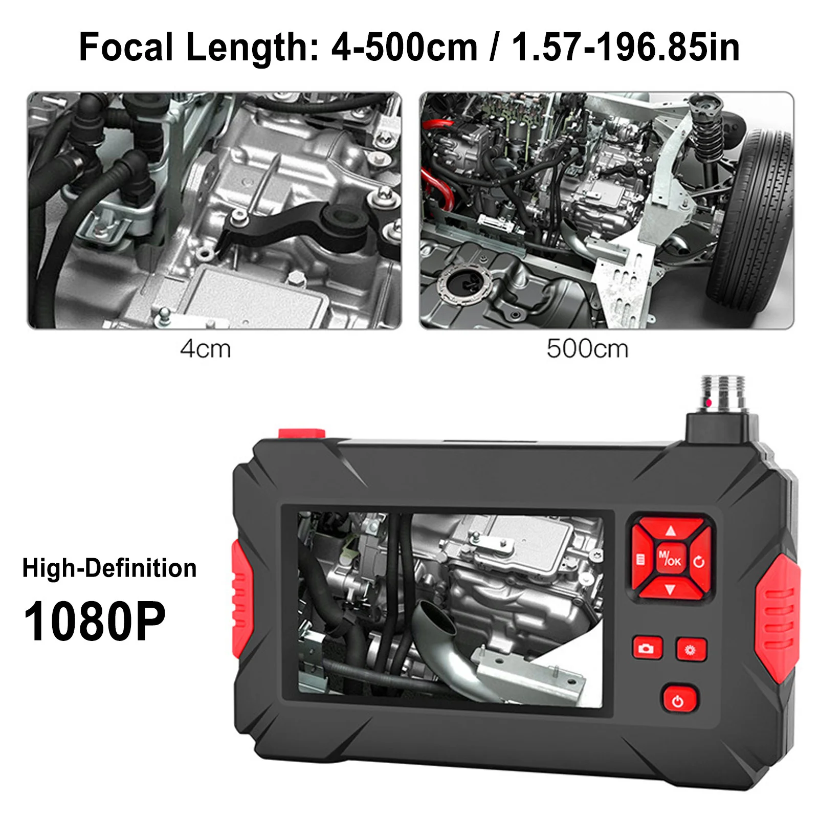 

8mm Dual Lens Industrial Endoscope with 4.3in 1080P LCD Display 9 Lights for Pipeline Inspection Industrial Endoscope Endoscope