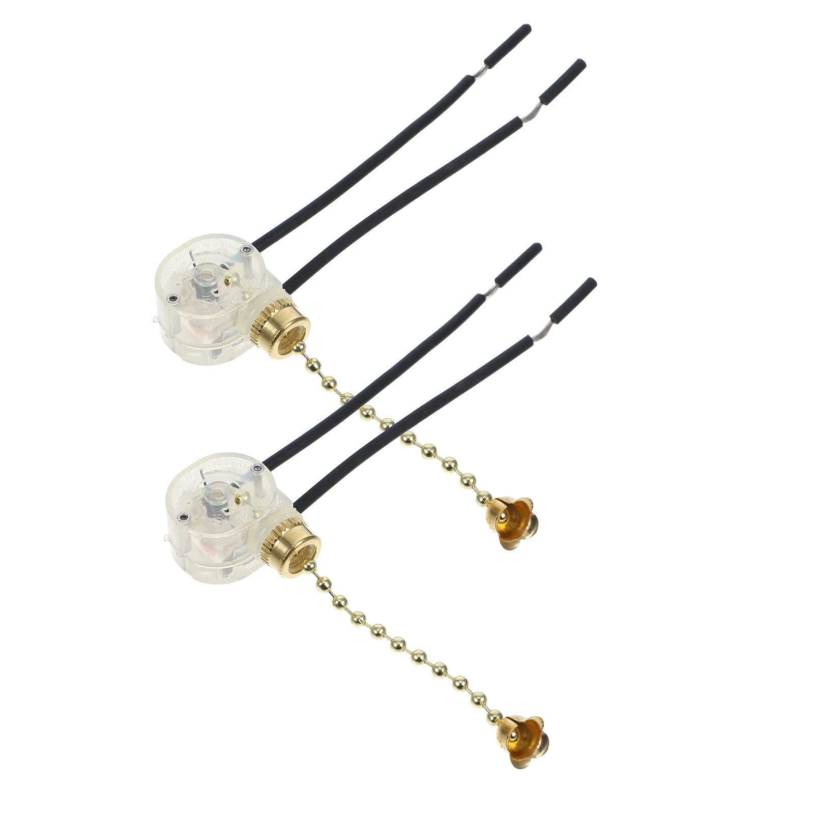 

2Pcs Lamp Pull Switch Replacement Sturdy Pull Chain Light Fixture High Insulation Performance Suitable for Various Lighting