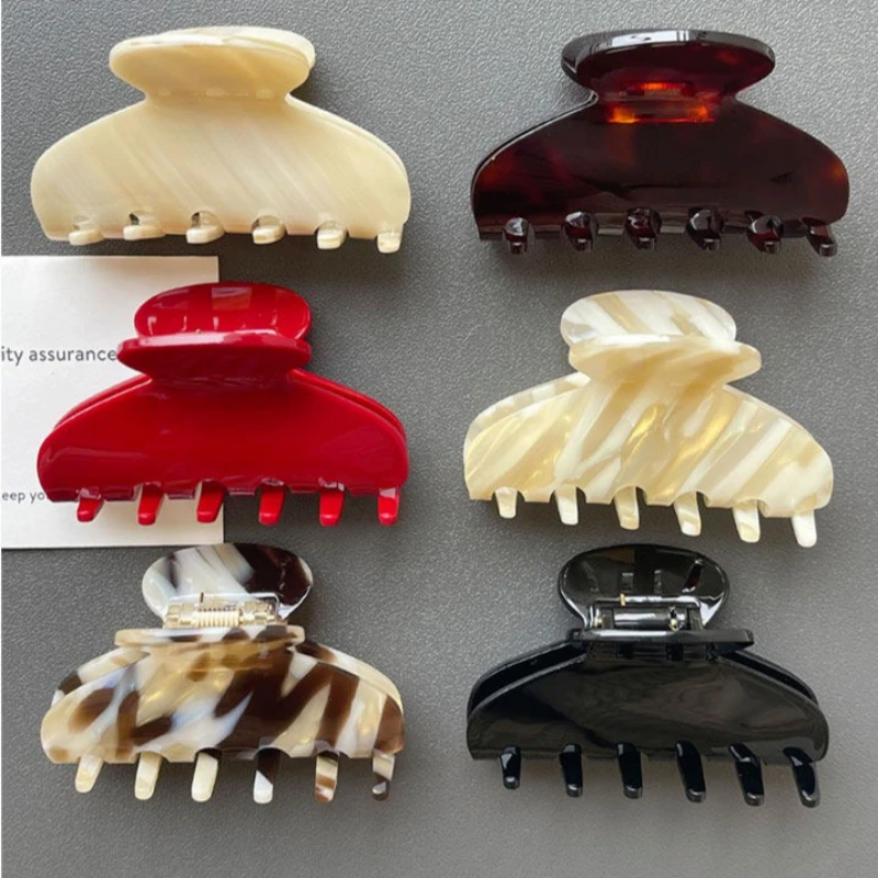 8cm Hair Claw Clip for Women Girls Stylish Acetate Hair Clip Fashion Multicolor Ponytail Updos Hair Accessories 2026 New Hairpin