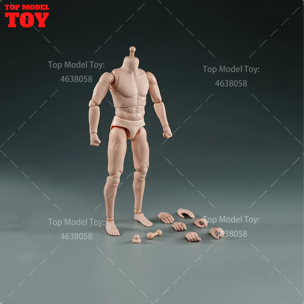 โมเดลร่างกายชายแบบข้อต่ออ่อนตัวพิเศษ ขนาด 1/6 พร้อมคอเชื่อมต่อ กล้ามเนื้อสีขาว ขนาด 12 นิ้ว ตุ๊กตาแอคชั่นฟิกเกอร์ทหาร