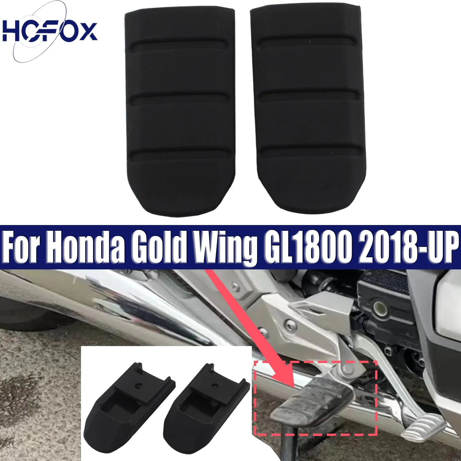 

For Honda Gold Wing GL1800 2018-UP Motorcycle Front Driver Footrest Rubber Foot Rest Plate Pedals Pad