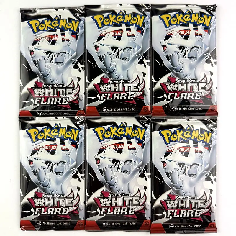 10/20 Stück Englische Pokémon-Karten Black Bolt White Flare Booster Battle Pokémon Sammelkarten Geschenke