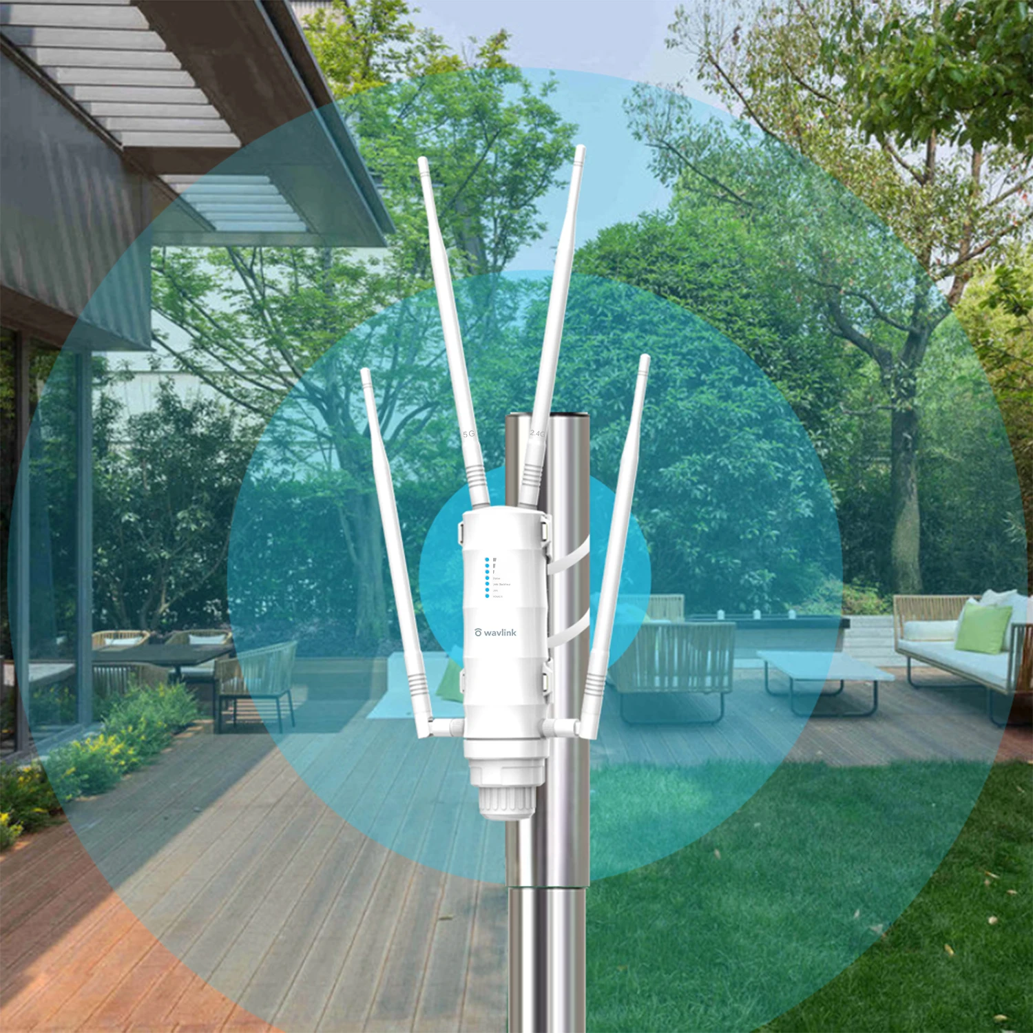 Wavlink AC1200 High Power Outdoor Weatherproof WiFi Range Extender/AP/Mesh Agent Dual Dand 2.4G&5.8Ghz Wireless WiFi Router POE