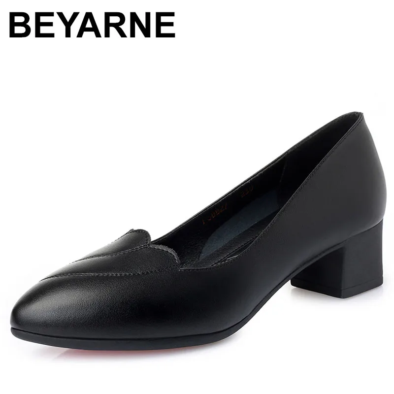 

Women Office Shoes Genuine Leather New Large Size Women Spring Shoes One Foot Slip-on Women Dress Shoes
