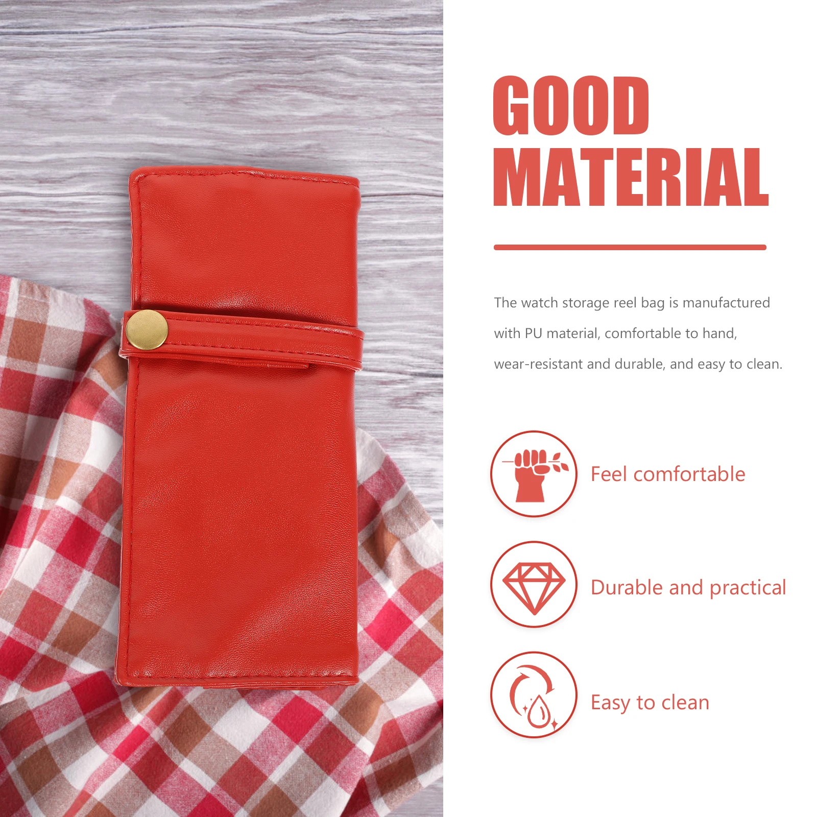 

Watch Storage Bag PU Non Fading Easy Wash Travel Organizer Sunglasses Case Band Holder Portable Pouch Watch Accessories Keeper