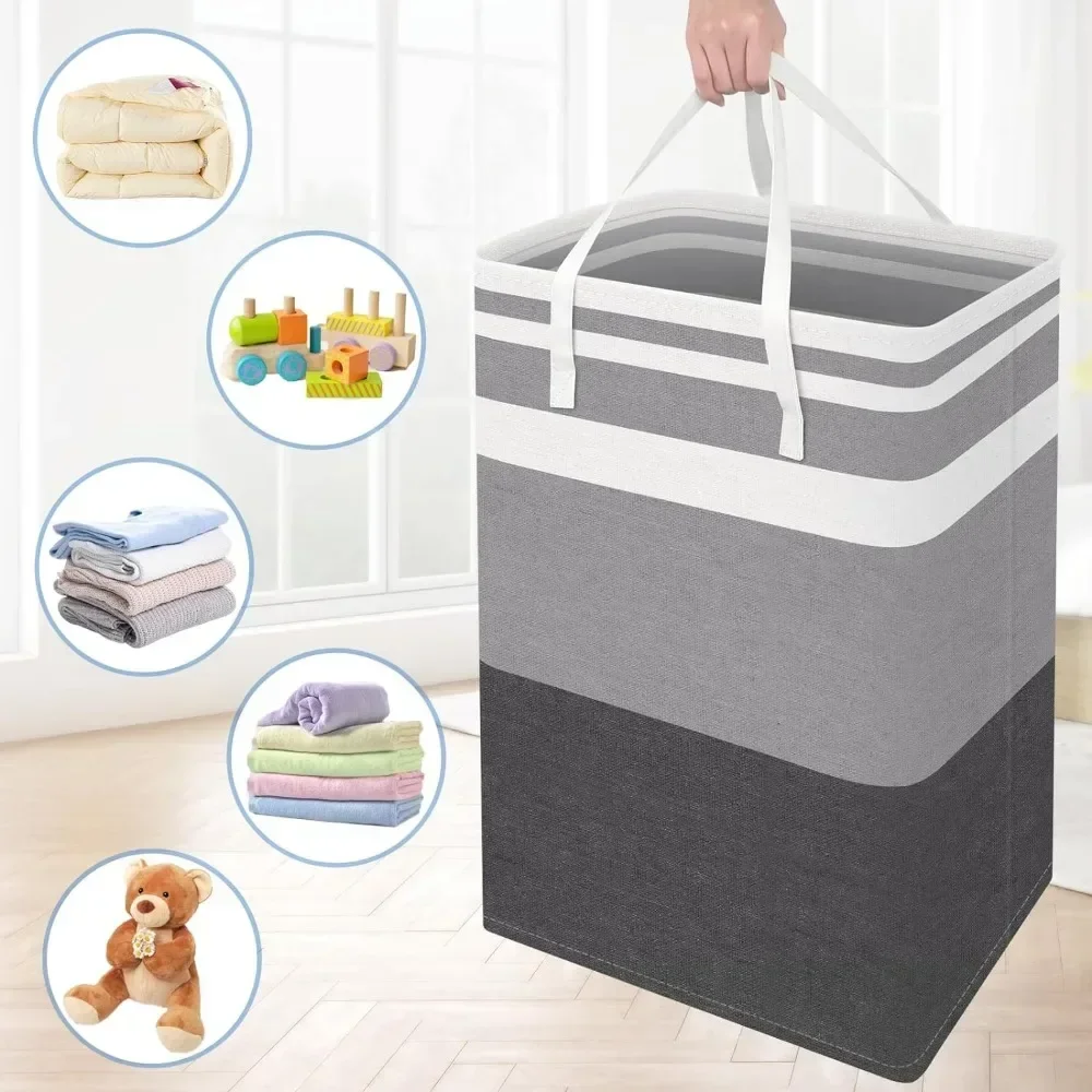 

75L Funky Clothes Storage Basket Foldable Laundry Hamper Basket for Bedroom Bathroom College Basket Dirty Clothes Organizer