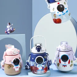 2024 Children's Water Cup Big Belly Cup Girls Summer High Beauty Kindergarten Cool Water Plastic Cup Boys Straw Cup