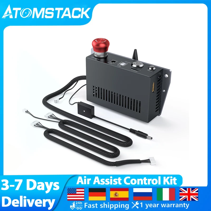 

Atomstack Air Assist Control Kit Support WiFi Offline Work Automatic Control Air Assist Switch Suit For Laser Engraving Machines