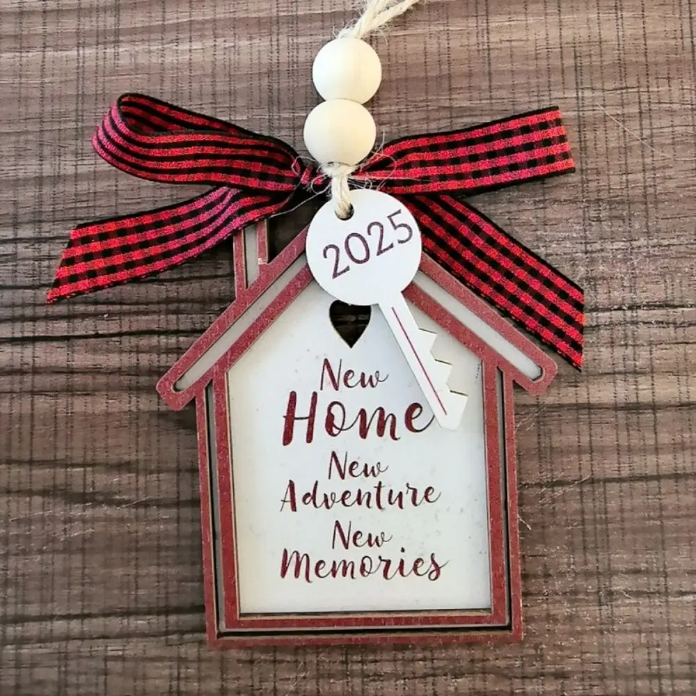 

New Creative Christmas Tree Ornament 2025 Small Pendant Home Decoration Wooden Housewarming New Home Gifts