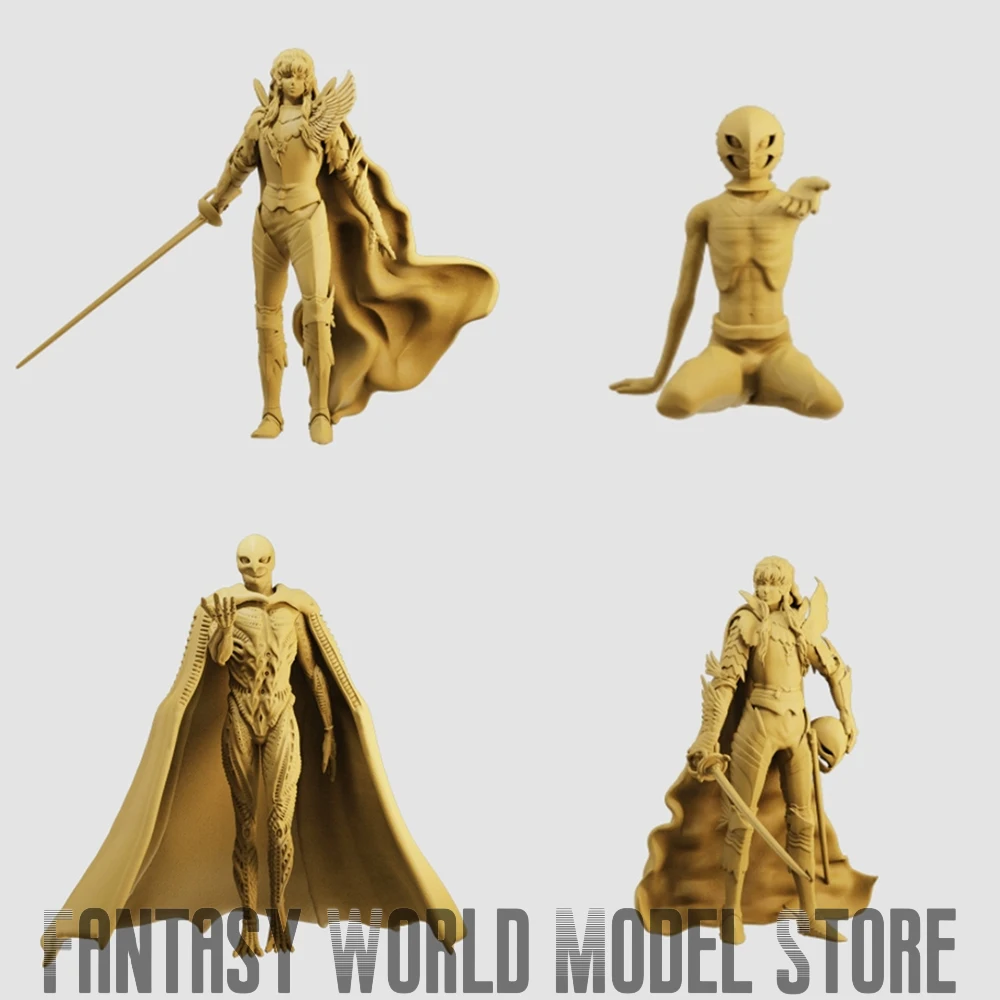 1/64 1/43 Scale 3D Printing Resin Model Comic Characters Griffith Femto Miniature Static White Model Scene Ornaments Toys Gifts