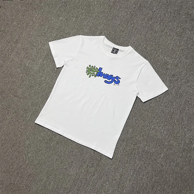 Sun Roll Printing Alway Do What You Should Do T-Shirts Men Women 1:1 High Quality White Casual ADWYSD Oversized Short Sleeve