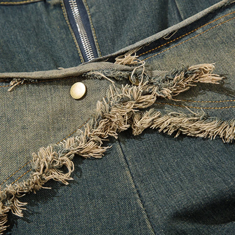 UPRAKF Stars Aesthetic Jeans Y2K Vintage Streetwear Trousers Wide Leg Grunge Denim Pants Fashion