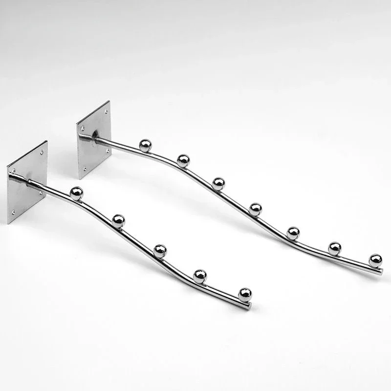 5/7 Beads Hanging Points Rack Clothing Store Hooks Underwear Underpant Socks Coat Stuff Display Hangers Furniture Metal Shelf