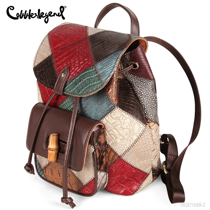 Cobbler Legend Backpacks for Women Luxury Brand Leather Handbag Cowhide Waterproof School Backpacks