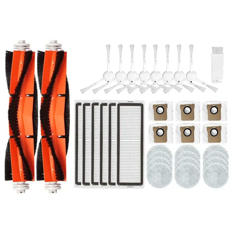 Para dreame l10s ultra para xiaomi mijia omni robô x10 + escova lateral principal saco de pó filtro hepa robô aspirador acessórios kit
