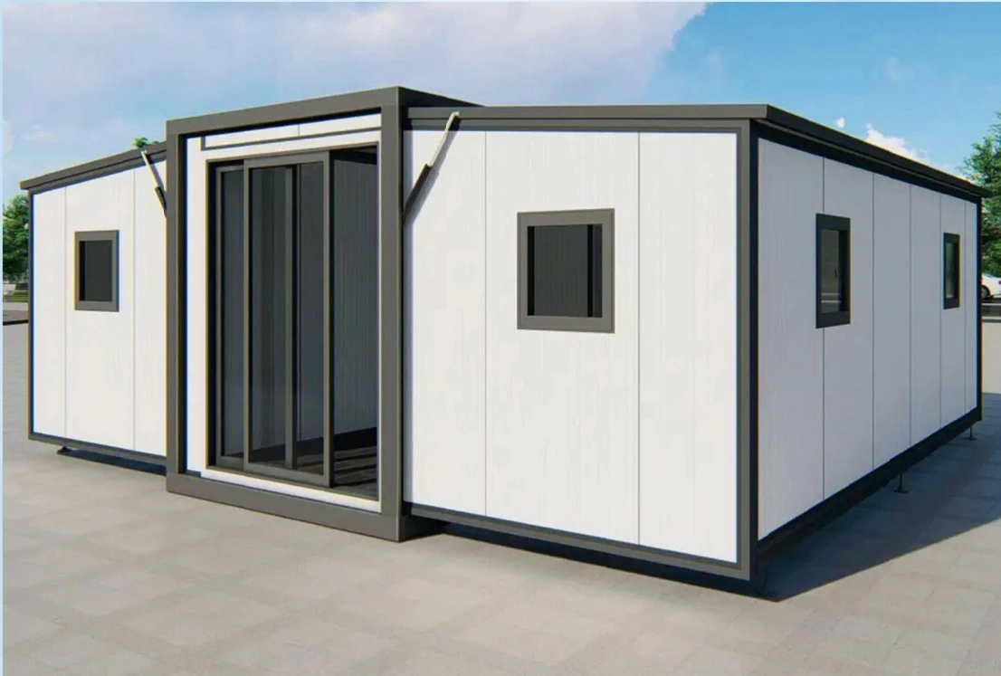 Customizable 40ft/20ft Twin Wing Expansion Room Folding Container House for Outdoor Hotel Use Made Steel Sandwich Panel Material