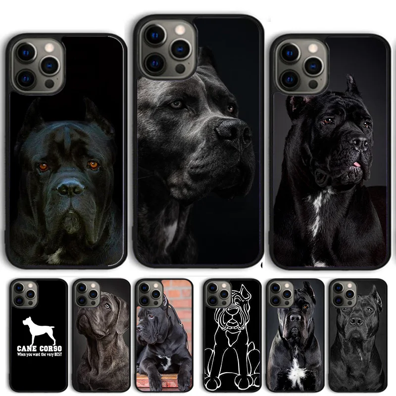 Funda para iPhone 17 Air 15 16 14 13 12 Pro Max 11 Pro Max Plus con diseño de Perro Italiano Cane Corso Mastín