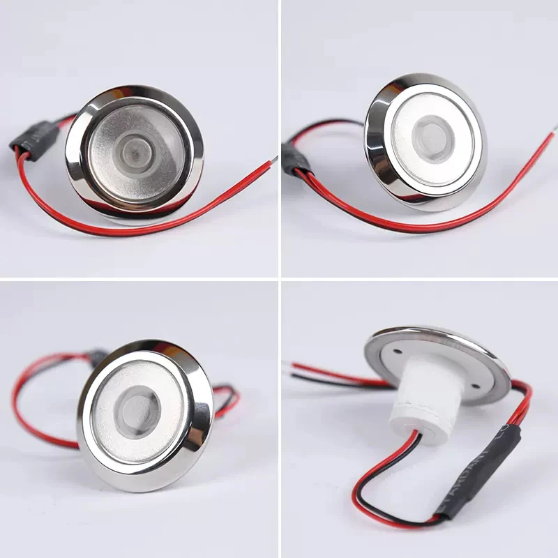 Waterproof RV Stair LED Lamp Warm/Blue Light 12V/24V/DC 10V-30V 316 Stainless Steel Cover Welcome Floor Lamp For Yacht Car Boat