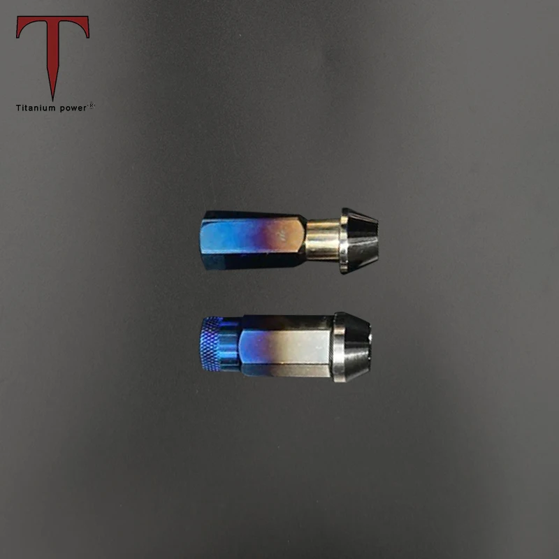High precision M12 x 1.5 x 45mm gr5 titanium wheel lug nuts