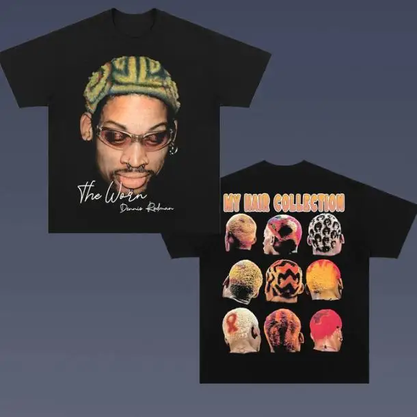 My Hair Collection T-Shirt, DENNIS RODMAN Vintage Tee, 2-Sided Graphic Tee, Basketball Shirt, Sweatshirt, Unisex T-Shirt, Gift For Men Women